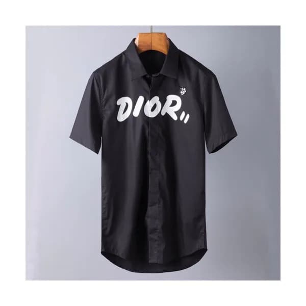 [매장판]Dior 2019 Mens Slim Fit Logo Cotton Short Sle… - 1