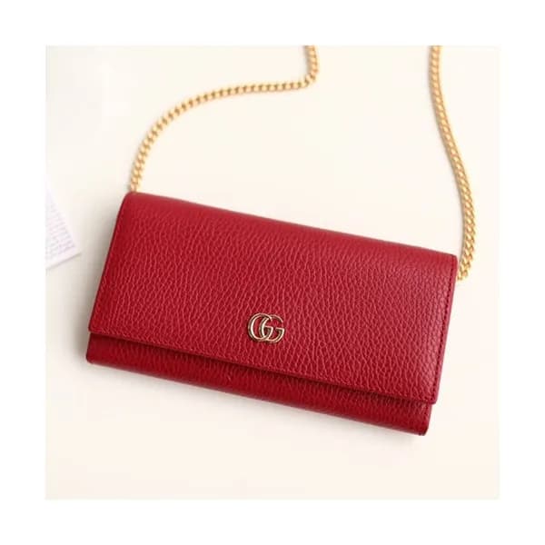 Gucci 2019 Marmont Leather Chain Wallet Cross Bag …