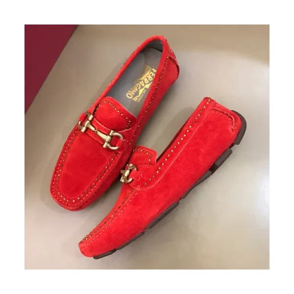 Ferragamo 2019 Mens Metal Gancio Leather Loafer - … - 1