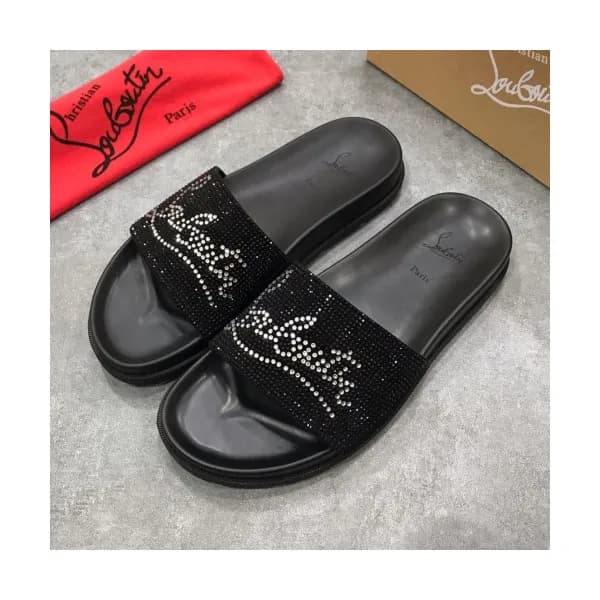 Christian Louboutin 2019 Mens Strass Logo Leather … - 1