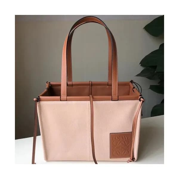 Loewe 2019 Canvas & Leather Tote Bag, 35CM - 로에베 2… - 1