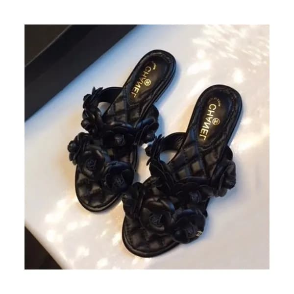 Chanel 2019 Ladies Leather Slipper - 샤넬 2019 여성용 레… - 1