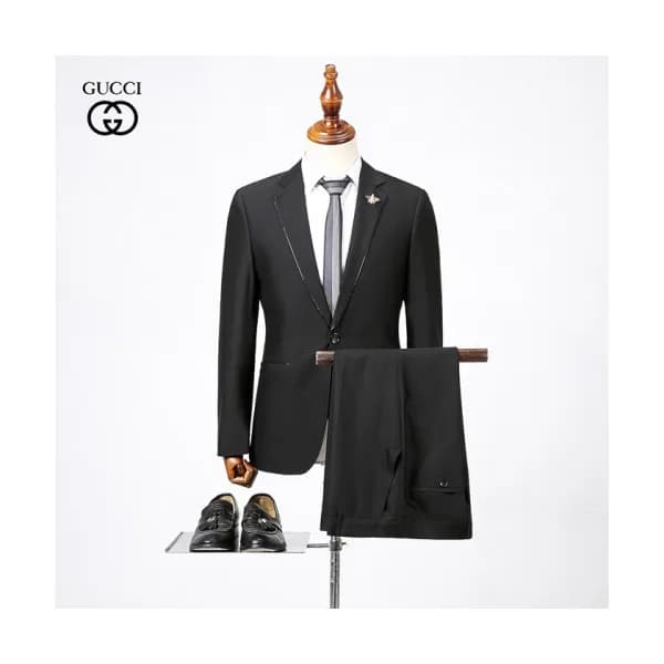 Gucci 2019 Mens Yankees Logo Cotton Suit Jacket&Pa… - 1