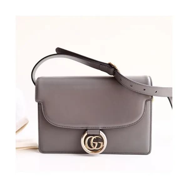 Gucci 2019 GG Ring Leather Shoulder Bag,24CM - 구찌 … - 1