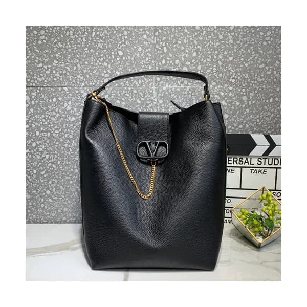 Valentino 2019 Leather Vsling Large Tote Shoudler … - 1