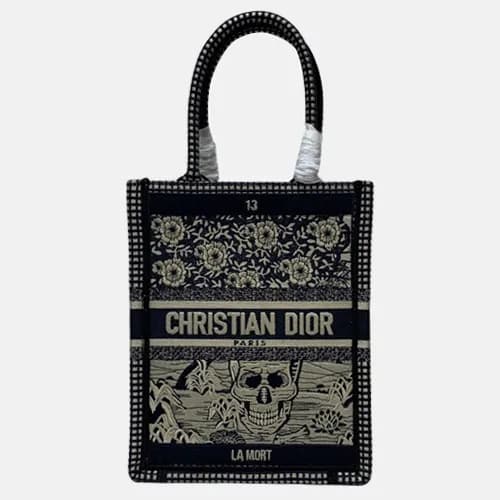 Dior 2019 Women Canvas Book Mini Tote Shopper Bag … - 1