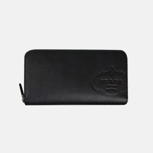 Prada 2020 Saffiano Mens Zip Round Wallet, 2ML317 … - 1