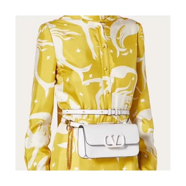 Valentino 2020 Garavani Vsling Leather Hip Sack / … - 1
