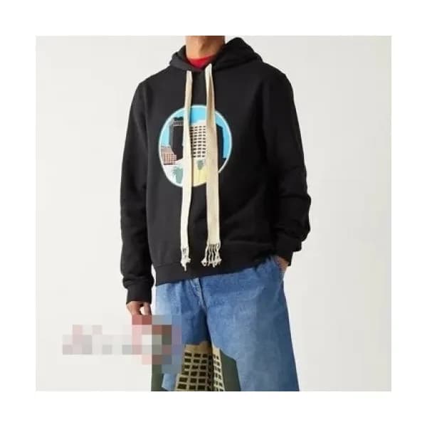 Loewe Mens Casual Hoodie - 로에베 2021 남성 로고 캐쥬얼 코튼 후… - 1