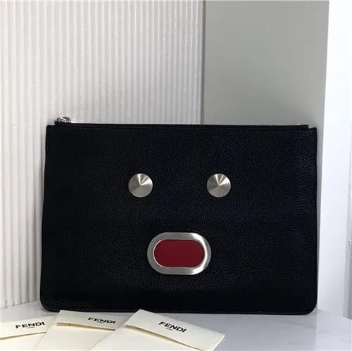 [펜디]Fendi 2021 Men's Leather Clutch Bag,30cm -… - 1