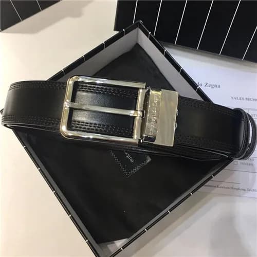 Ermenegildo Zegna 2021 Men's Leather Belt,3.5c… - 1