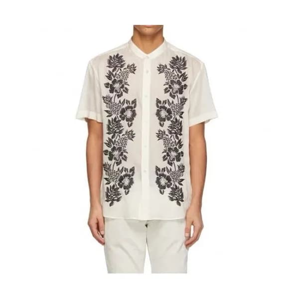 Saint Lauren Mens Trendy Shirs - 입생로랑 남성 플라워 반팔티 -…