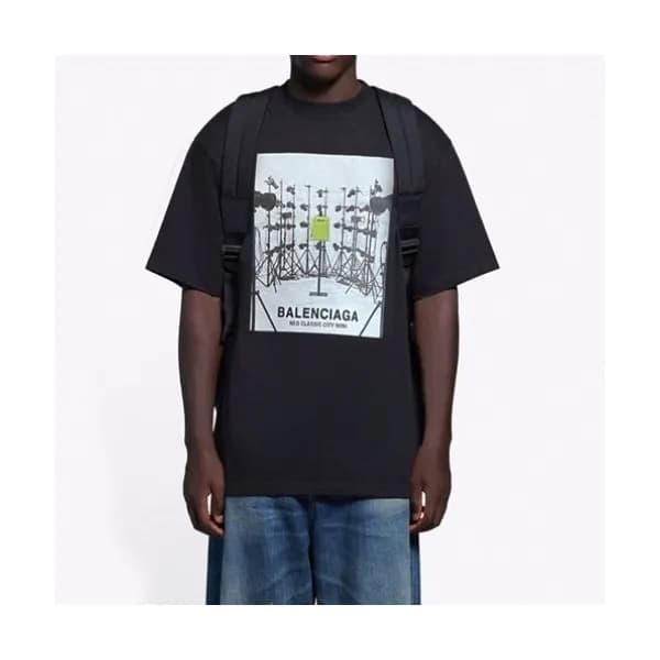 [주문폭주]Balenciaga Mm/Wm Logo Cotton Short Sleeved … - 1