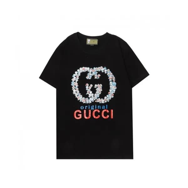 Gucci Mm/Wm Logo Short Sleeved Tshirts Black - 구찌… - 1