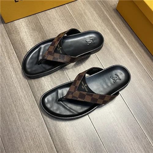 Louis Vuitton 2021 Men's Leather Slipper,LOUS2… - 1