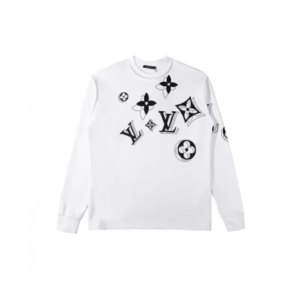 Louis vuitton Mens Casual Cotton Tshirts White - … - 1