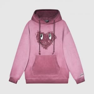 BAD MONDAY Mm/Wm Logo Oversize Cotton Hoodie Pin…
