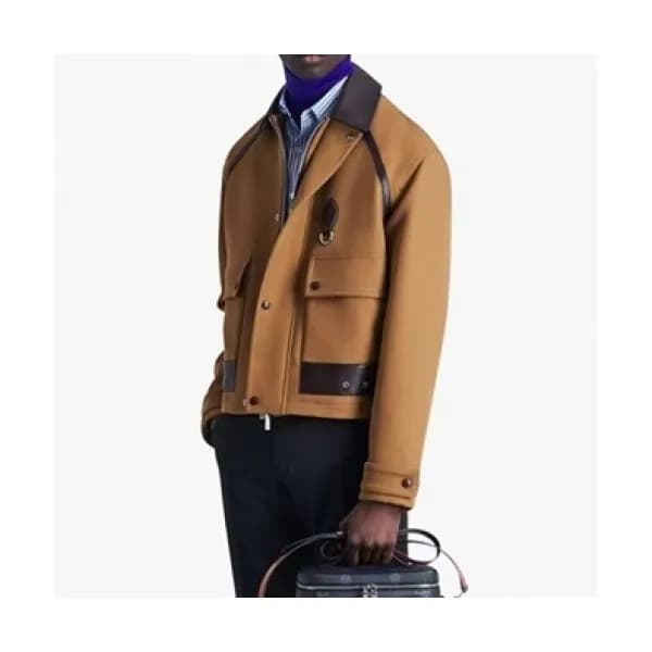 Berluti Mens Casual Leather Jackets Camel - 벨루티 2… - 1