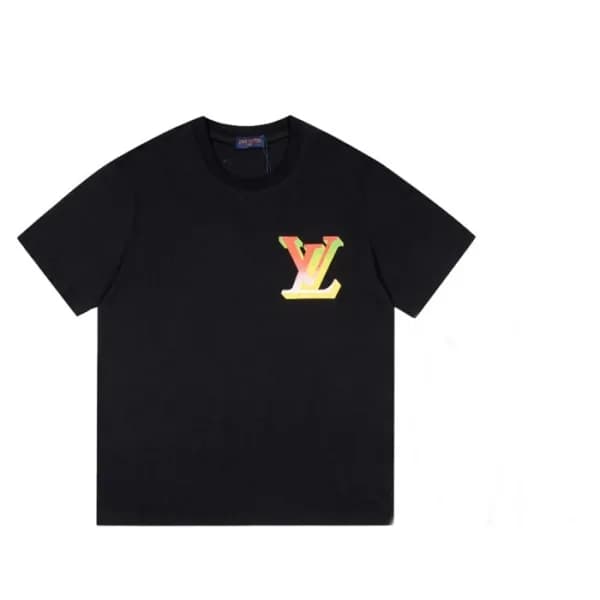 루이비통 남성 크루넥 블랙 반팔티 - Mens Black Tshirts - lou04051… - 1