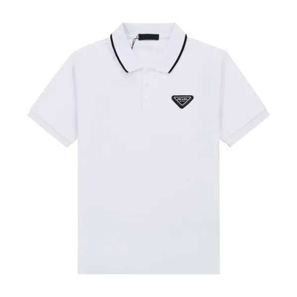 프라다 남성 화이트 폴로 반팔티 - Mens White Tshirts - Pra02651x - 1