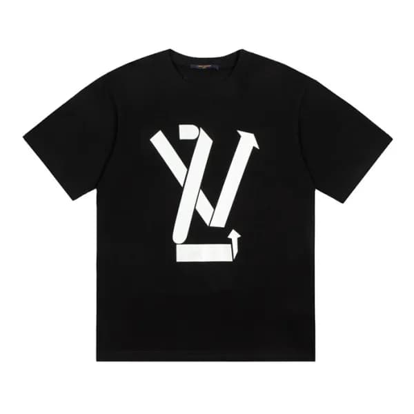 루이비통 남성 블랙 크루넥 반팔티 - Mens Black Tshirts - lou04156… - 1