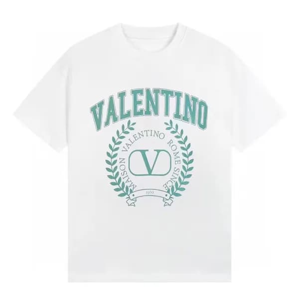 2023 발렌티노 남성 화이트 크루넥 반팔티 - Mens White Tshirts - va… - 1