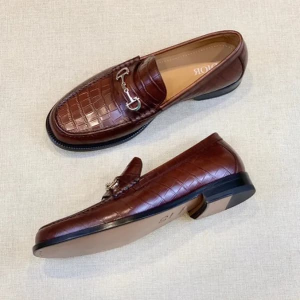 디올 남성 모던 브라운 로퍼 - Mens Brown Loafer - dio01780x - 1