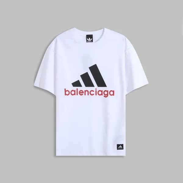발렌시아가 남성 크루넥 화이트 반팔티 - Mens White Tshirts - bal015… - 1