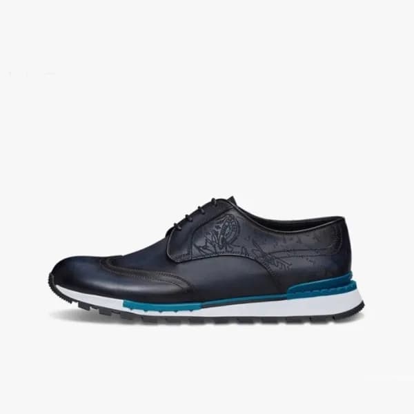 벨루티 남성 클래식 블루 스니커즈 - Mens Blue Sneakers - ber0090… - 1
