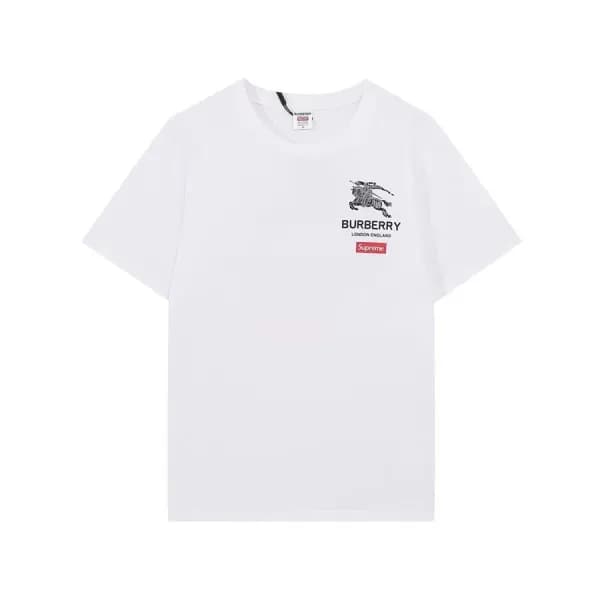 버버리 남성 화이트 크루넥 반팔티 - Mens White Tshirts - Bur04372… - 1