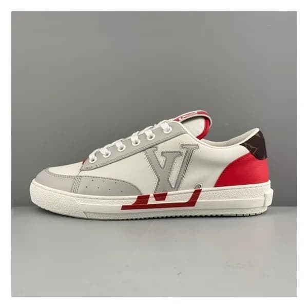 루이비통 남/녀 CHARLIE 레드 스니커즈 - Unisex Red Sneakers - l… - 1