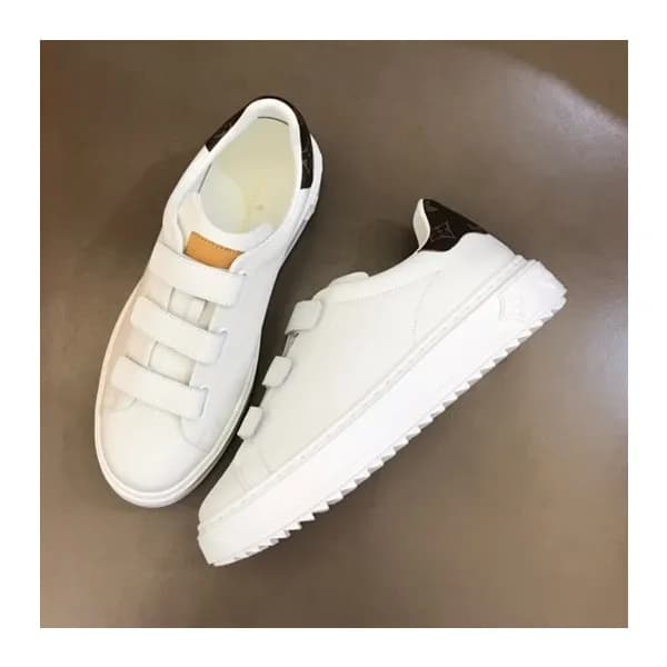 루이비통 남/녀 클래식 화이트 스니커즈 - Unisex White Sneakers - lo… - 1