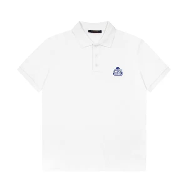 루이비통 남성 화이트 폴로 반팔티 - Mens White Tshirts - lou04988… - 1