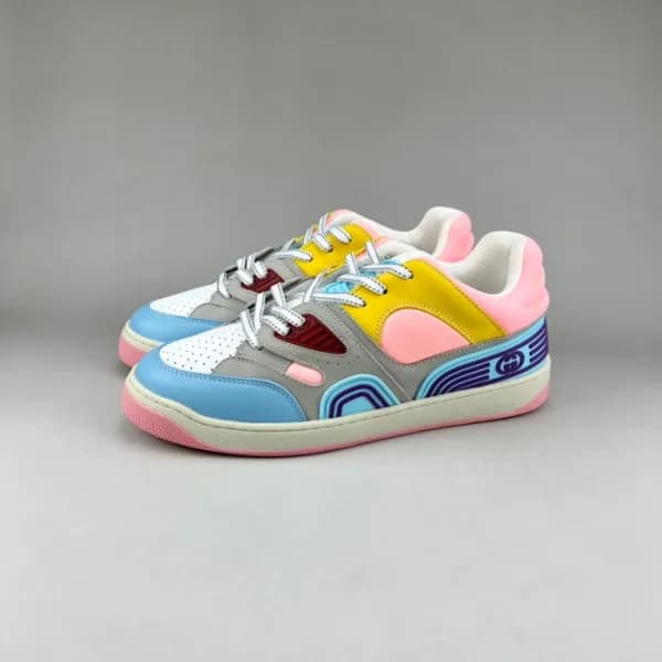 구찌 남/녀 클래식 핑크 스니커즈- Unisex Pink Sneakers - guc0495… - 1