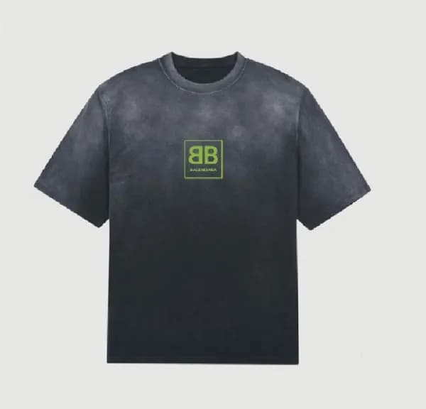 발렌시아가 남성 크루넥 블랙 반팔티 - Mens Black Tshirts - bal0164… - 1