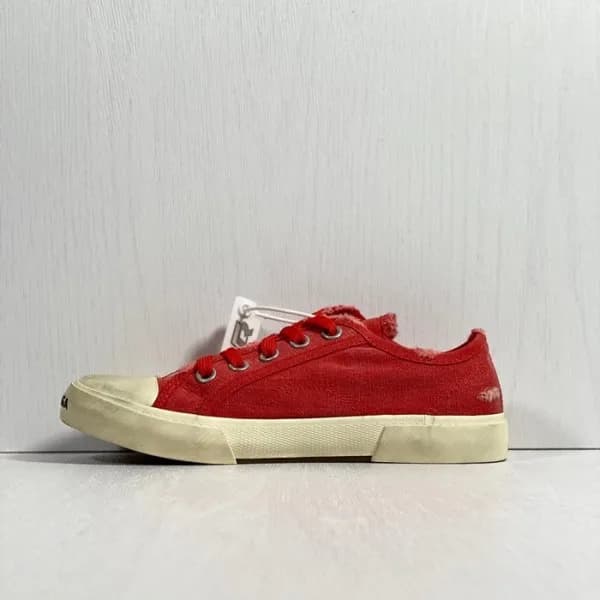 발렌시아가 남/녀 클래식 레드 스니커즈 - Unisex Red Sneakers - bal0… - 1