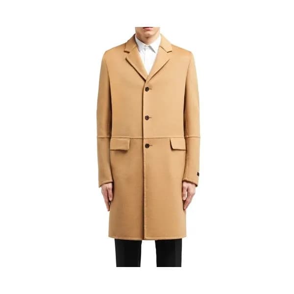 프라다 남성 모던 카멜 코트 - Mens Camel Coats - pra02787x - 1