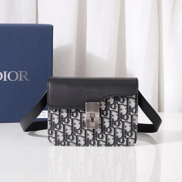 디올 남성 오블리크 블랙 크로스백 - Mens Black Cross Bag - dio02… - 1