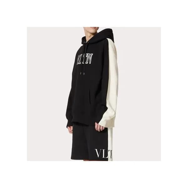 발렌티노 남성 캐쥬얼 블랙 후드티 - Valentino Mens Black Hoodie -… - 1