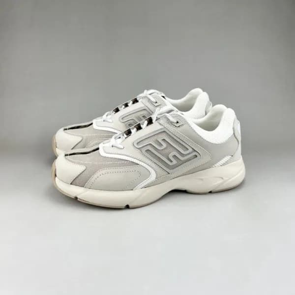 펜디 남/녀 이니셜 베이지 스니커즈 - Fendi Unisex Beige Sneakers … - 1