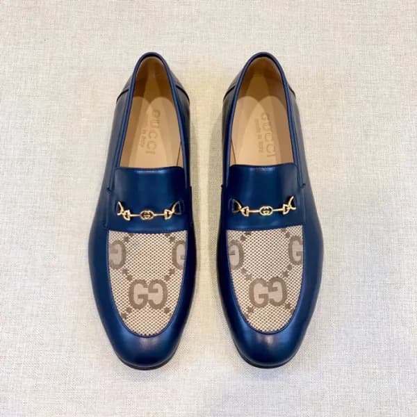구찌 남성 이니셜 네이비 로퍼 - Gucci Mens Navy Loafer - gu37x - 1