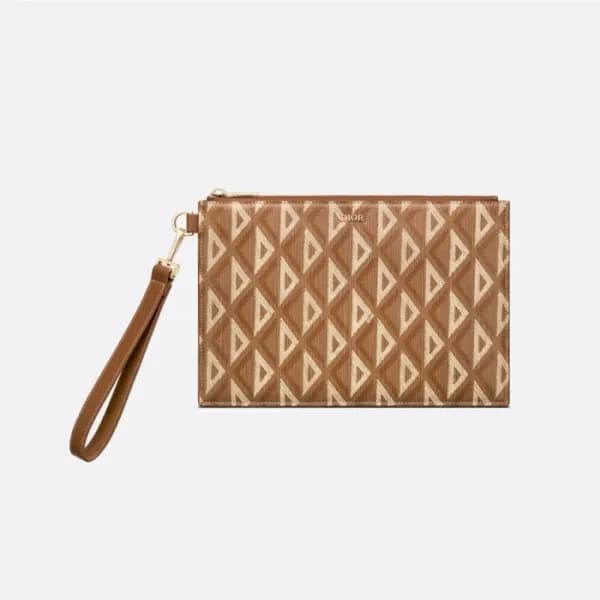 디올 남성 카멜 다이아몬드 클러치 - Dior Mens Camel Clutch - di66… - 1