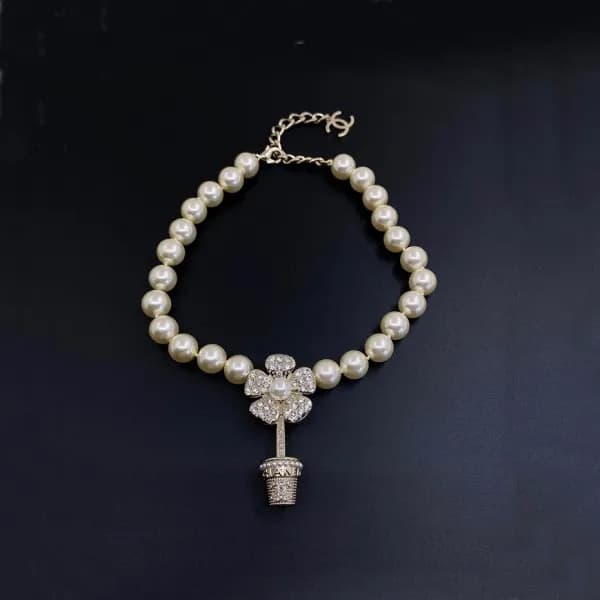 샤넬 여성 진주 목걸이 - Chanel Womens Gold Necklace - acc26… - 1