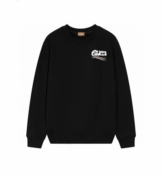 구찌 남성 베이직 블랙 맨투맨 - Gucci Mens Black Tshirts - gu98… - 1