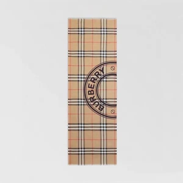 버버리 남/녀 카멜 머플러 - Burberry Unisex Camel Muffler - b… - 1