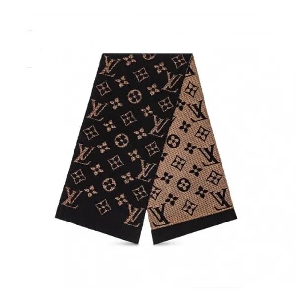루이비통 남/녀 블랙 머플러 - Louis vuitton Unisex Black Muffl… - 1
