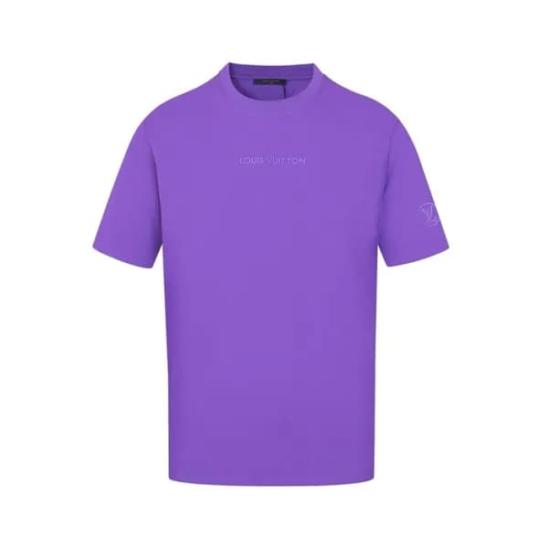 루이비통 남성 퍼플 반팔 티셔츠 - Louis vuitton Mens Purple Tshi… - 1