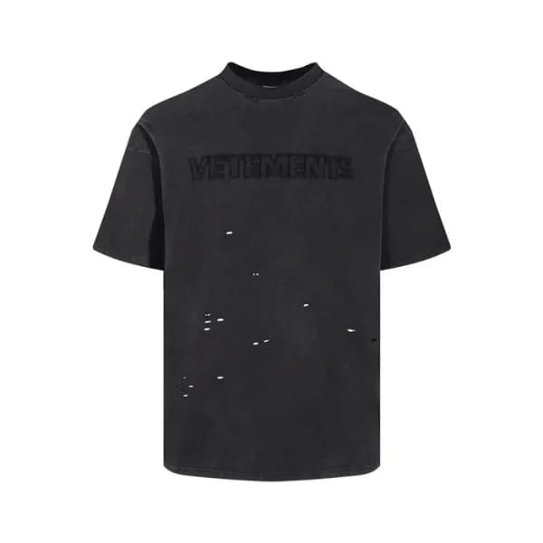 베트멍 남/녀 그레이 반팔 티셔츠 - Vetements Unisex Gray Tshirts… - 1