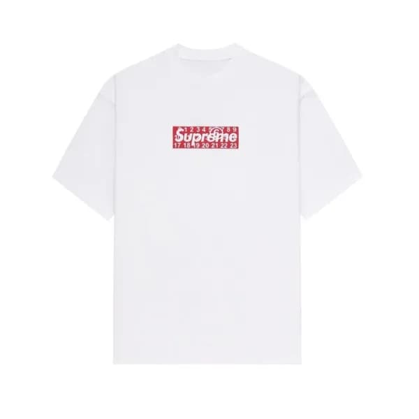 메종 마르지엘라 남/녀 화이트 반팔 티셔츠 - Maison Margiela Unisex W… - 1