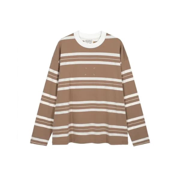 메종 마르지엘라 남성 카멜 긴팔티 - Maison Margiela Mens Camel Ts… - 1